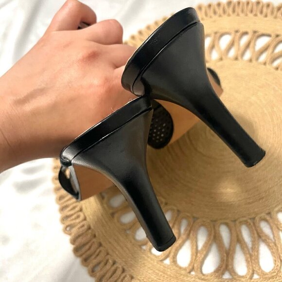 Escada Vintage Black Leather Heels with Strap Size 9.5B - Picture 9 of 9